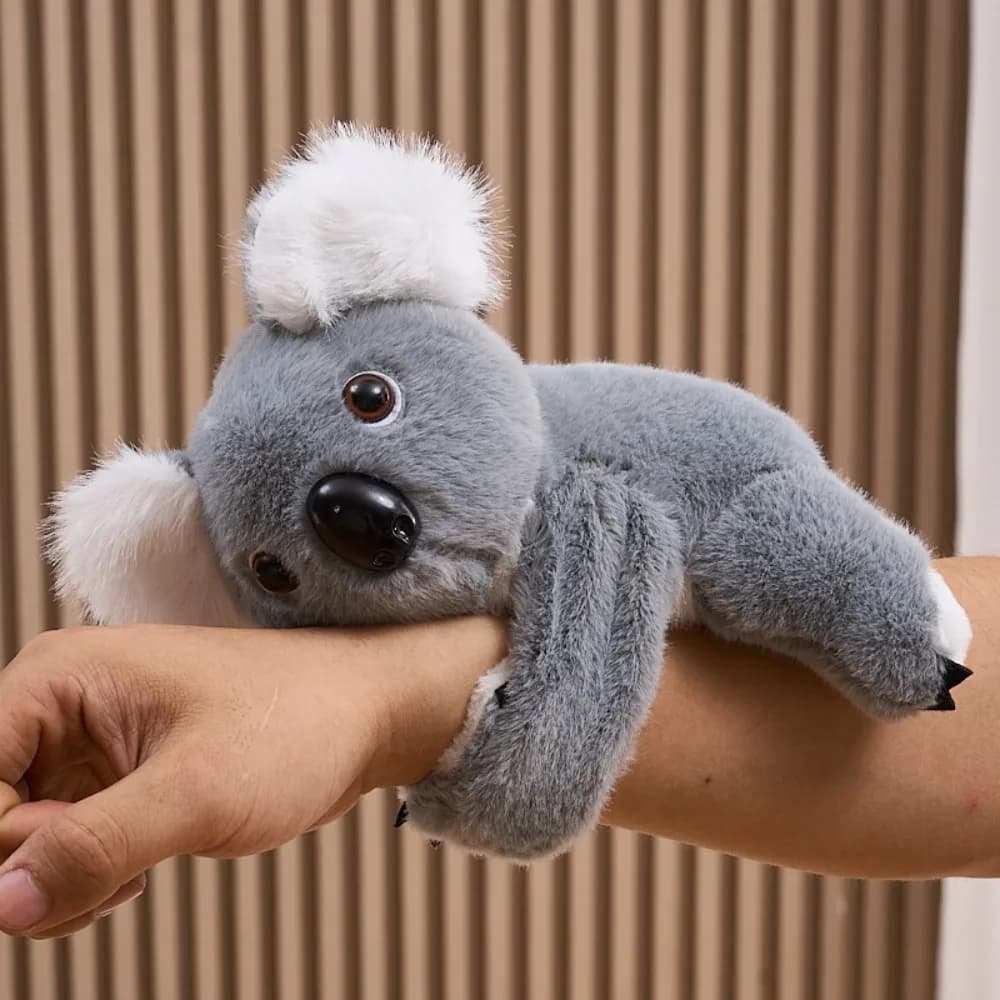 Animale della foresta Animale Schiaffo Polsino Koala Tigre Bracciale Abbraccio Schiaffo Snap Wrap Kawaii Coniglio Leopardo Peluche Anello a mano Giocattoli per bambini