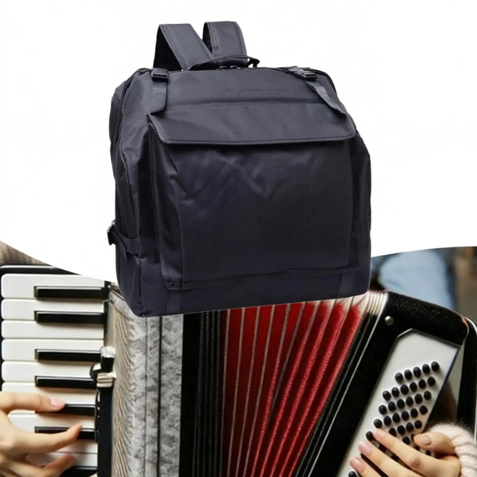 Borsa per fisarmonica antiurto, impermeabile, in tessuto Oxford, zaino organizer per fisarmonica a 120 bassi