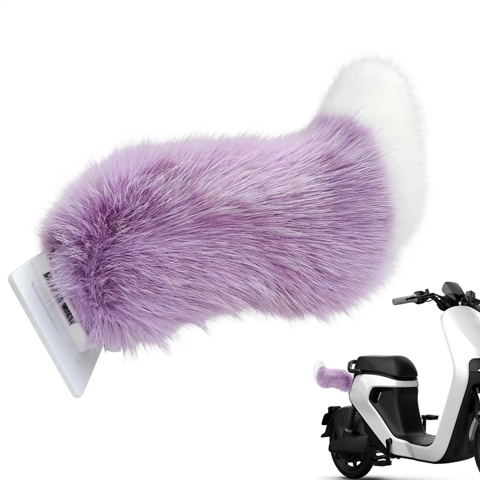 Wagging Tail For Car Rechargeable Adhesive Plush Exterior Charm Moving Tail With Remote Control For Vehicle SUV Truck Motorcycle