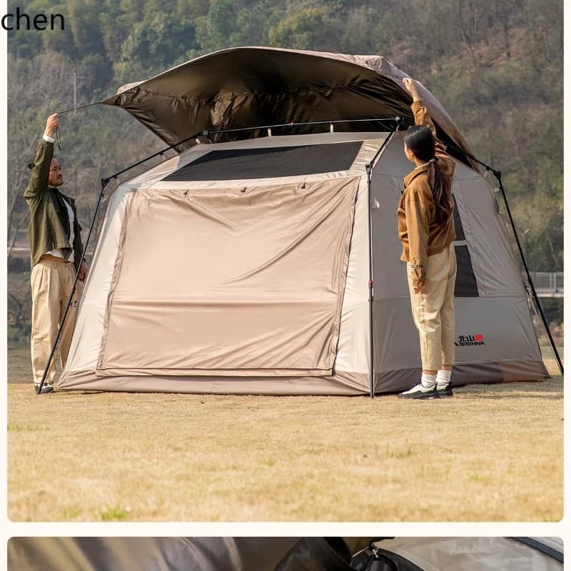 Tettuccio per tenda automatico ad apertura rapida HXL due in uno da campeggio all'aperto set completo di attrezzature protezione solare con colla in titanio