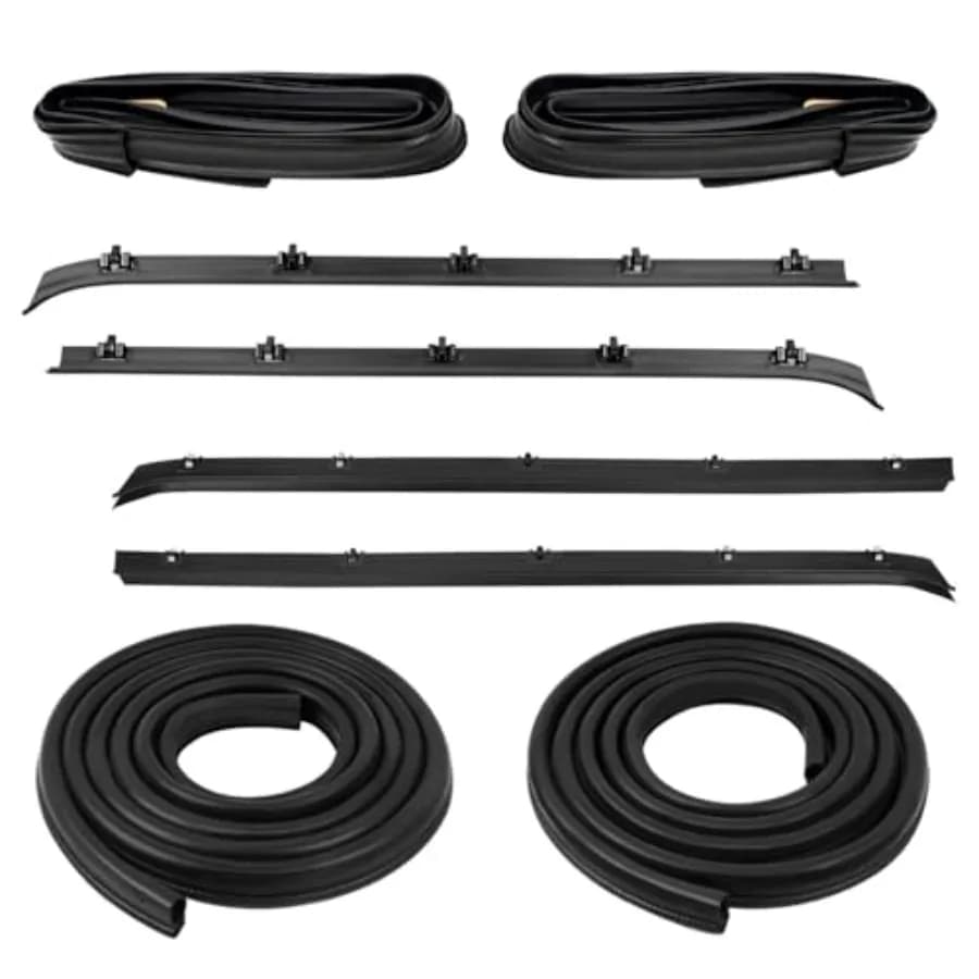 Kit di 8 Guarnizioni per Porte e Finestrini in Feltro e Gomma Compatibile con C1500 C2500 C3500 K1500 K2500 K3500 Suburb