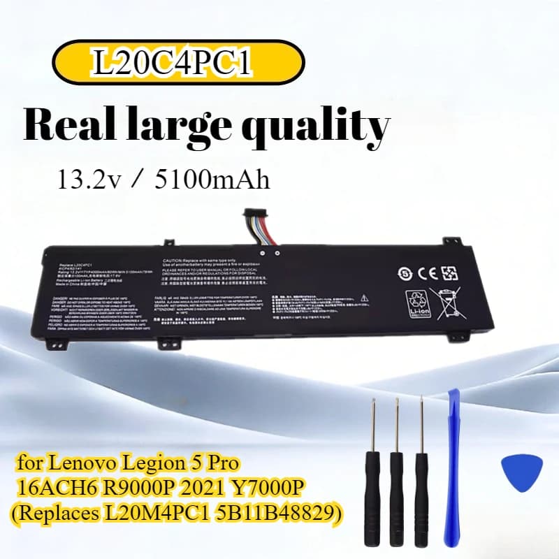 Batteria L20C4PC1 per Lenovo Legion 5 Pro 16ACH6 R9000P 2021 Y7000P (Sostituisce L20M4PC1 5B11B48829) con strumenti