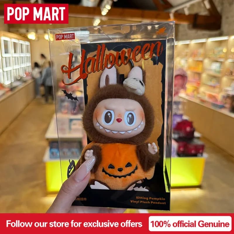 POPMART Originale Genuino Labubu Halloween Vinile Zucca Strano Carnevale Vinile Bambola Ciondolo Regalo A Sorpresa di Halloween