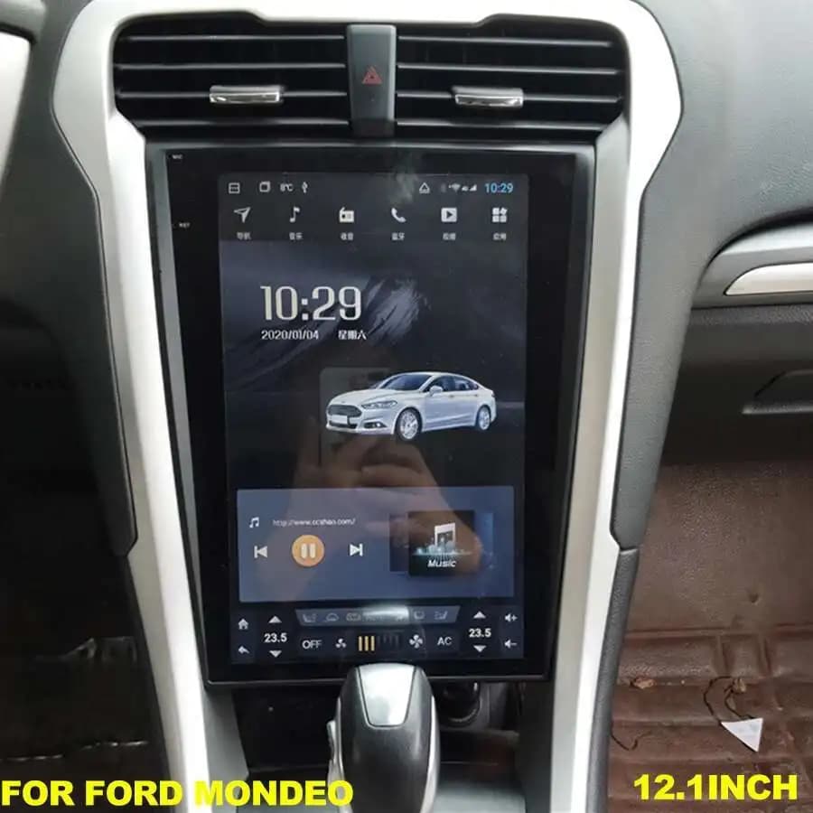 128GB 12.1Inch Vertical Screen Car Multimedia Video Player For Ford Mondeo 2013-2019 2din Radio Android 14 GPS Stereo Head Unit