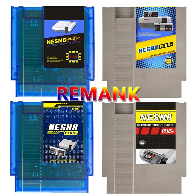 REMANK N8 Cartuccia NESN8 Plus N8 Nes Cartuccia per accessori per console per videogiochi NES N8 Plus 8 bit Nuovo guscio