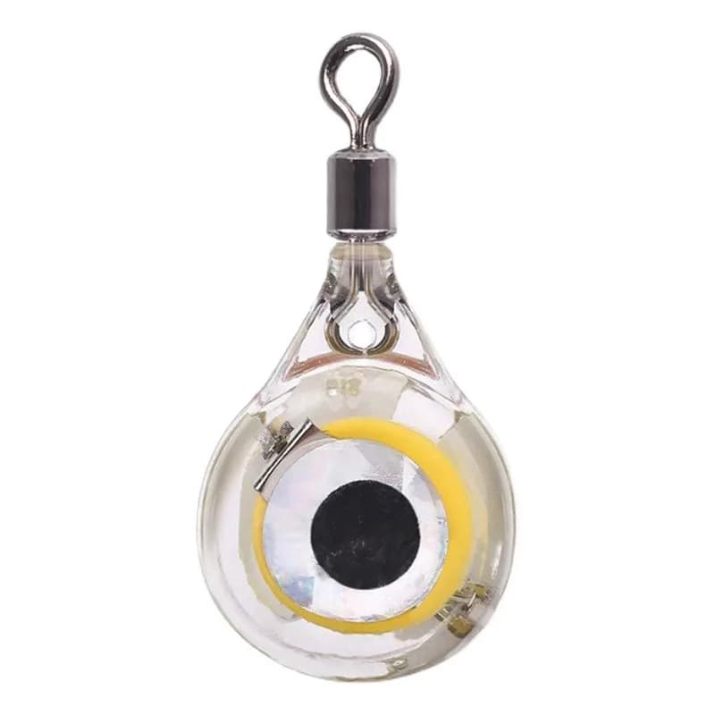 5Pcs Mini Fishing Lure Light LED Deep Drop Underwater Eye Shape Fishing Squid Fishing Bait Luminous Lure for Attracting Fish