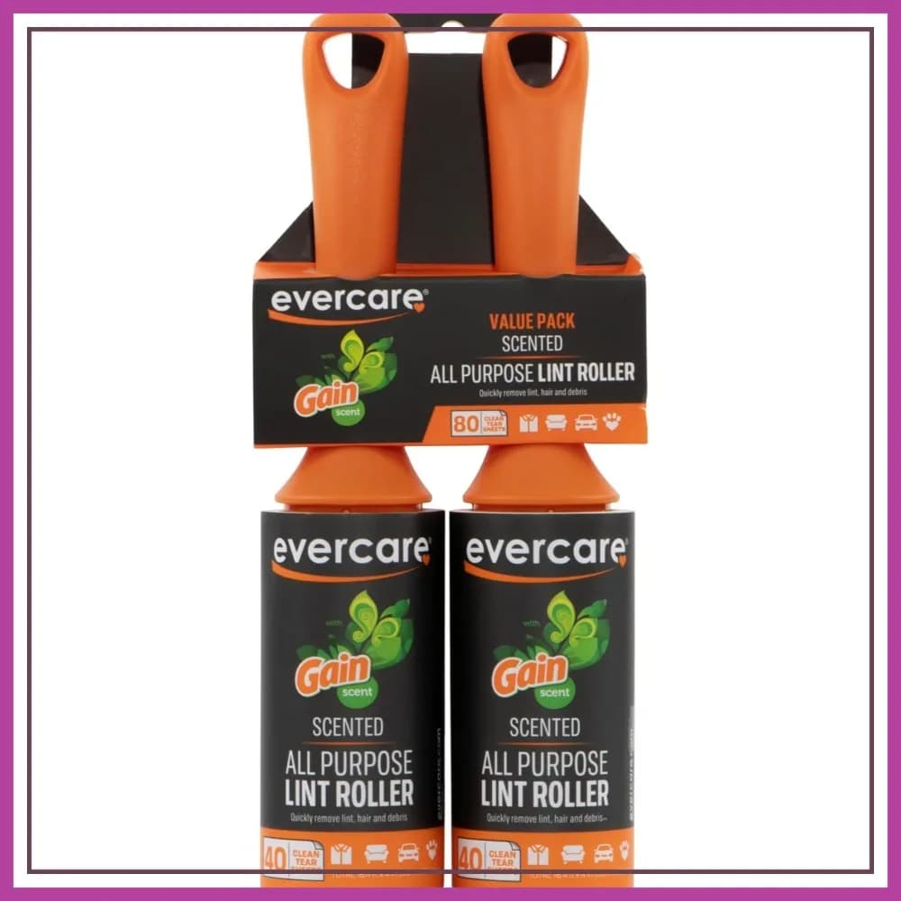 Rullo levapelucchi Evercare, profumato, 40 fogli, confezione doppia, arancione