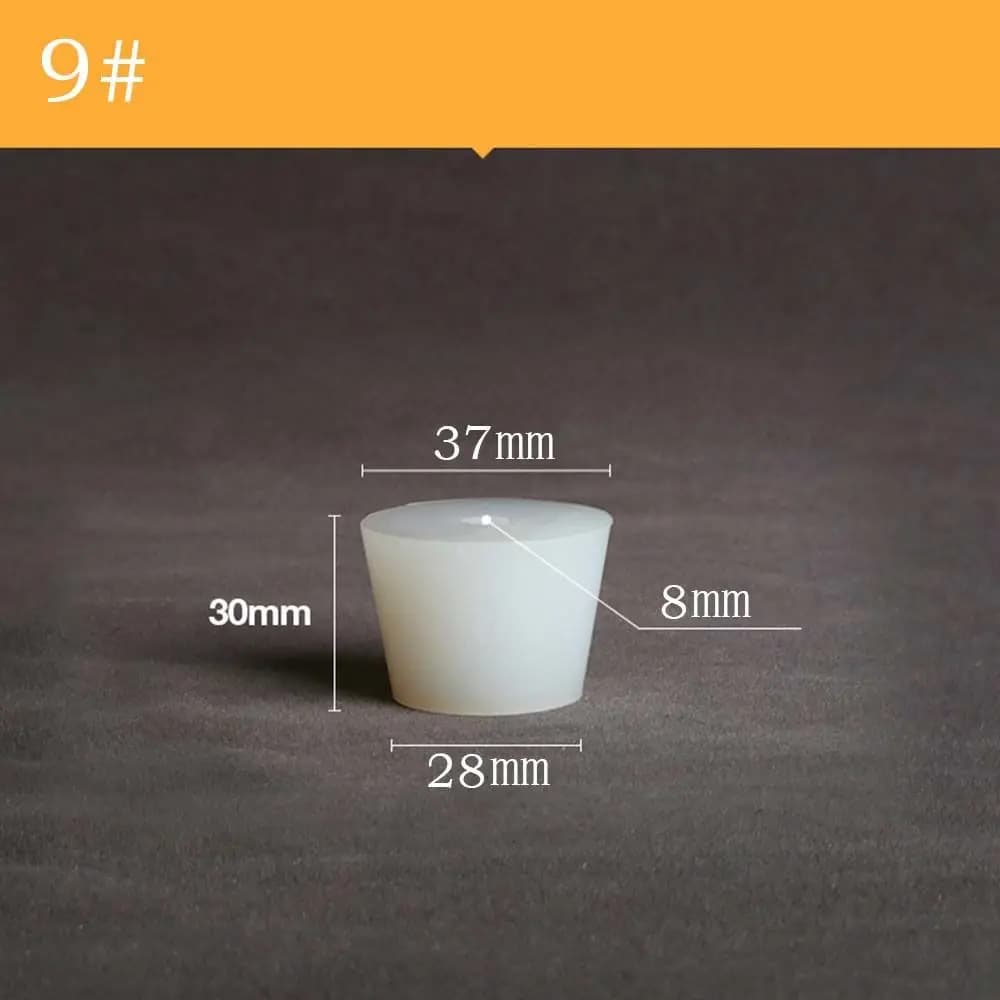 Acid Alkali Resistant Conical Water Pipe Wide Mouth Bottle Fermenter Cover Test Tube Silicone Plug Bottle Stopper