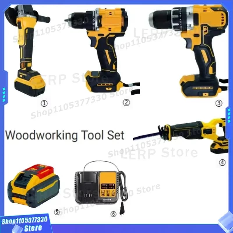 Woodworking Tool Set with Durable Lithium Battery for DIY Tasks Daily Carpentry Needs Factory Direct High Value Money Saving