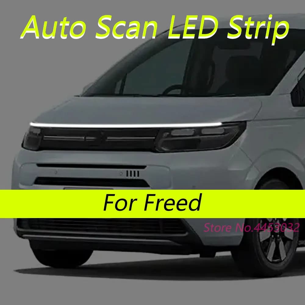 DRL Auto Scan Avviamento Strisce LED Per Honda Freed 2008-2025 Auto Cofano Luce Fari Flessibili Luce di Benvenuto 59 Pollici