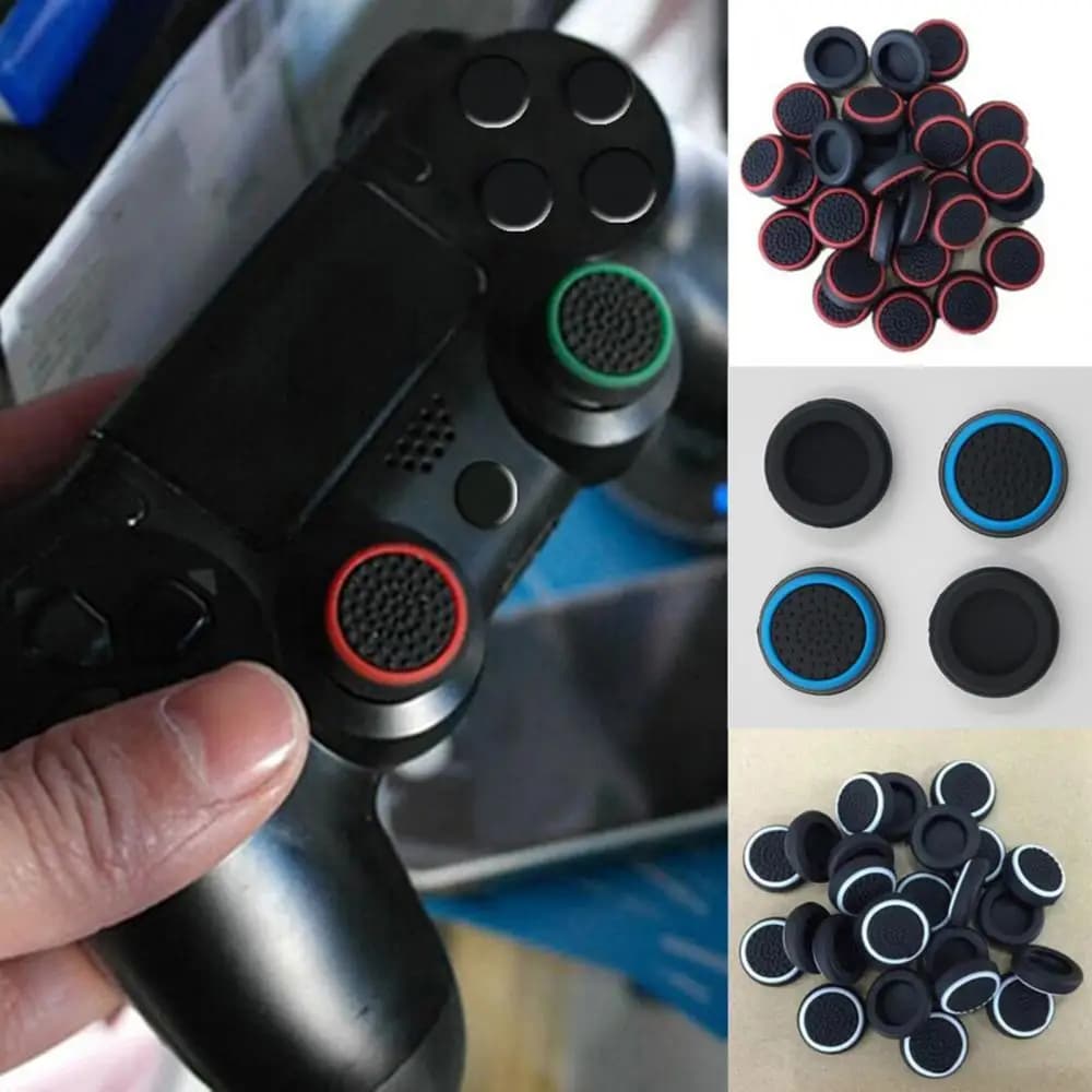 Set di 4 Copri-Stick in Silicone per Controller PS4, PS3/2, Adattatore per Sostituire i Copri-Stick del Controller per XBOX ONE 360