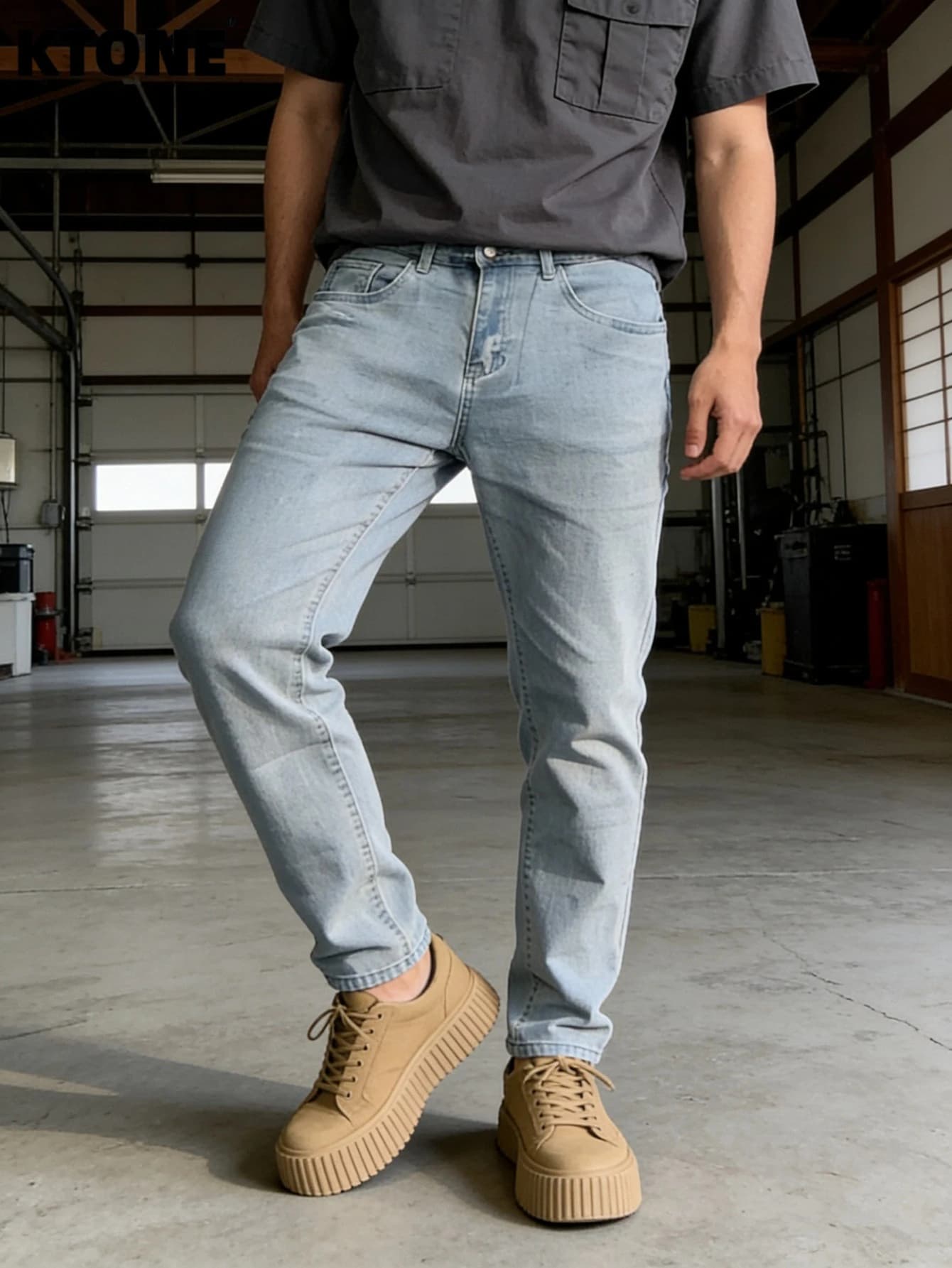 Jeans Slim Casual Blu da Uomo, Tendenza Originale Y2K, Pantaloni in Denim Street Style, Senza Accessori o Cinture Incluse