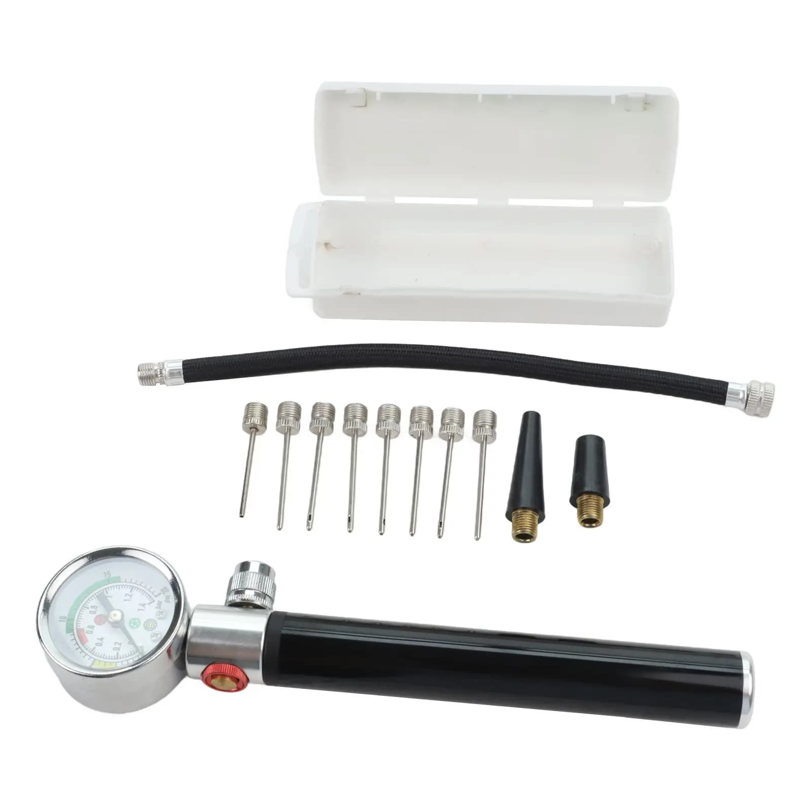 Pompa per Pneumatici ad Alta Pressione con Manometro per Mini Pompa con Indicatore di Pressione dell'Aria Pompa Manuale per Gonfiaggio Pneumatici di Scooter Elettrici