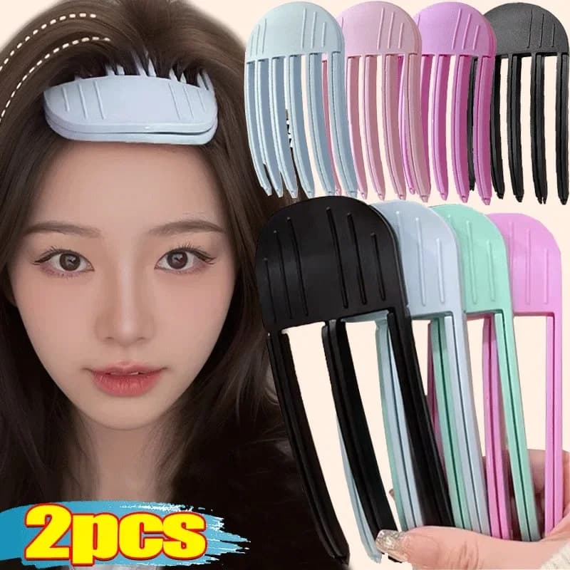 1/2 simple pieces and soft hair roots clip without heat high vertex hair curler styling soft women volume wind sculpt comb