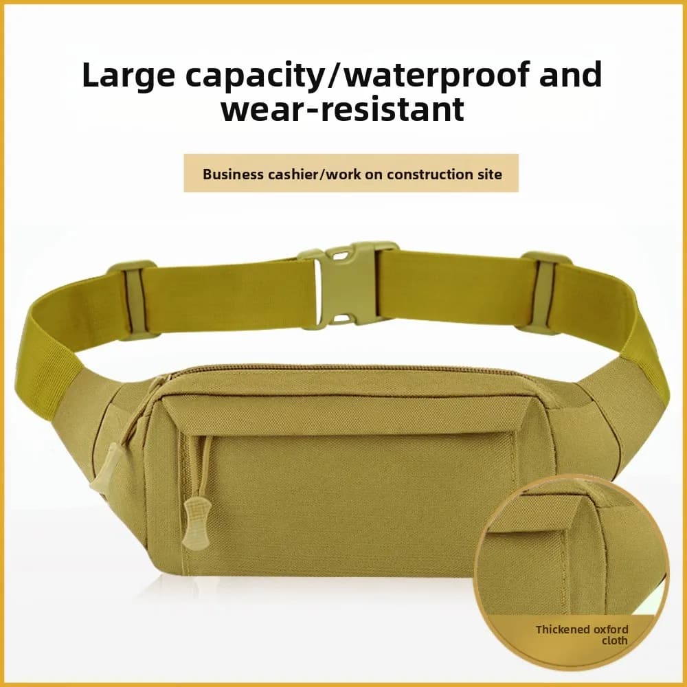 Large Capacity Tactical Sports Waist Pack for Men Outdoor Running Daily Phone Cash Small Belongings Storage Wholesale Waist Belt