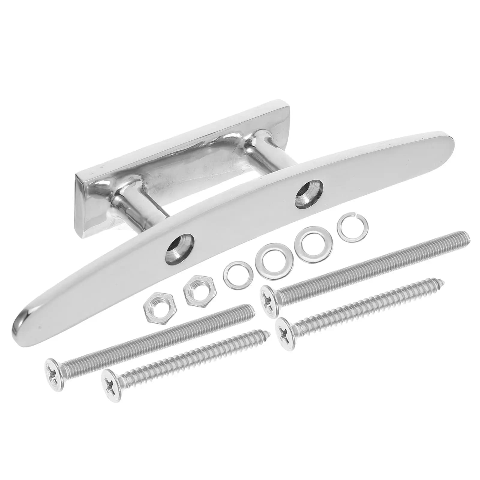 Stainless Steel Boat Cleat 6 Inch Heavy Duty Marine Dock Mount Cleat Durable Mooring Rope Kayak Accessory Marine Cleats