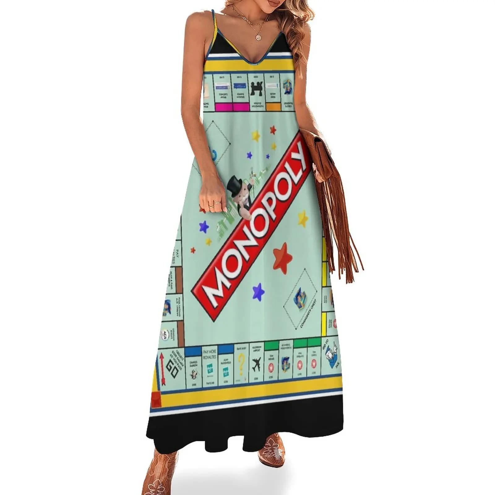 Lipony gioco da tavolo classico abito senza maniche per le donne abiti estivi estate donna 2023 abbigliamento donna estate 2023