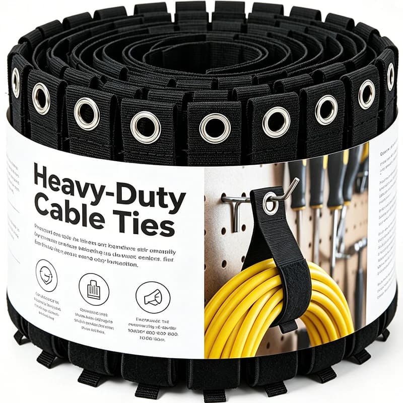 3pcs Velcro Strap Hanging Storage Heavy Object Strap Extension Rope Strap Cable Hose Power Cord Strap Garage Organizer
