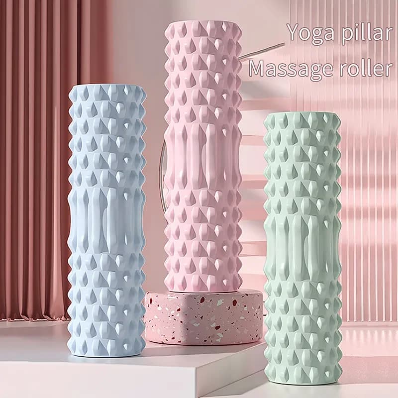 45cm Dotted Foam Roller, 3D Yoga Roller for Full Body Muscle Massage & Rehabilitation