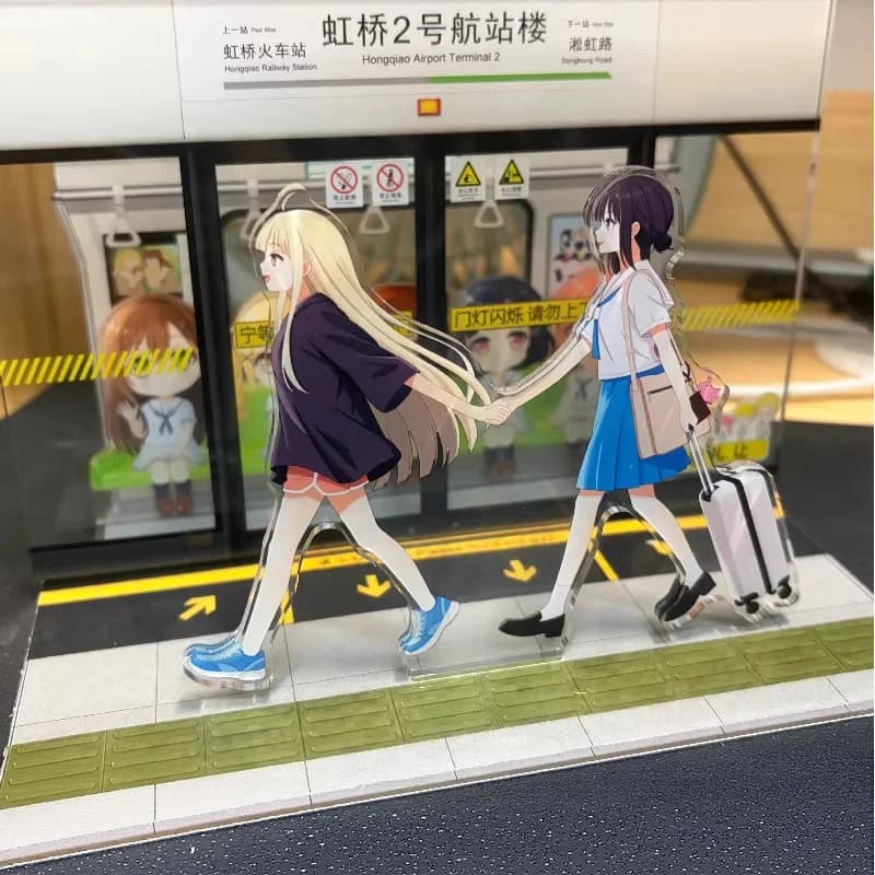 New Cosmic Princess Kaguya Akaya Hongqiao Terminal 2 Subway SceneAcrylic Standee Anime Character Figure Stand Desktop Decoration