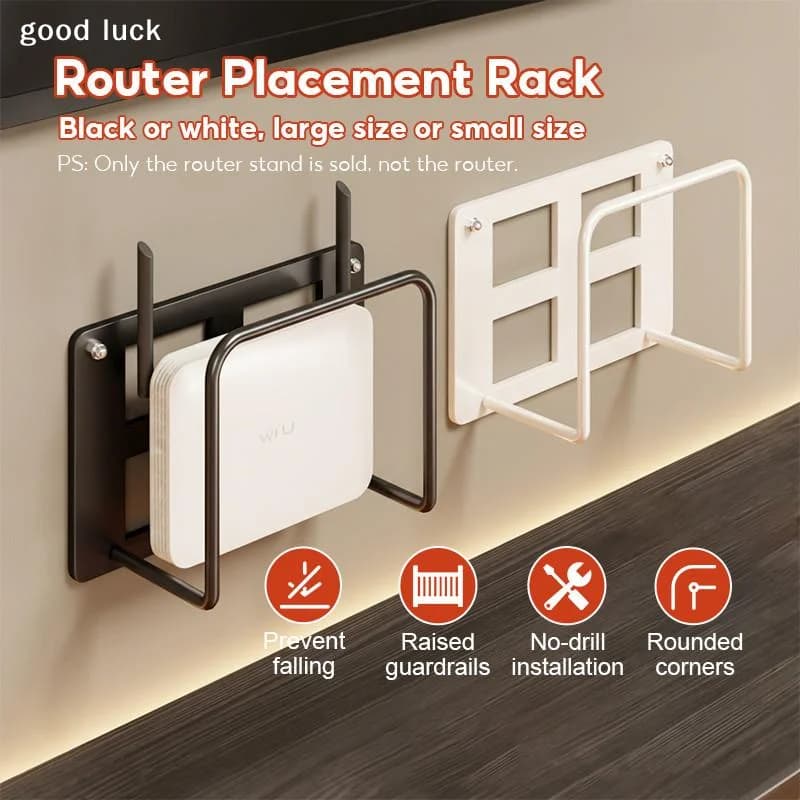 AnswerWall-Mounted Router Bracket/Shelf Suitable For Wi-Fi Routers And Set-top Boxes Features Cable Management