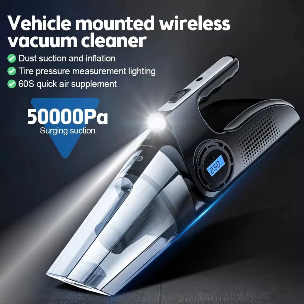 Aspirapolvere per auto senza fili 50000Pa portatile portatile per la pulizia della casa Aspirapolvere ad aspirazione forte per la casa dell'auto