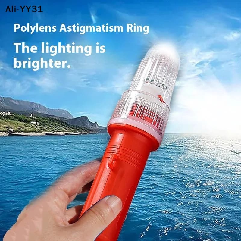 【WG】Luce di Segnalazione Marina Impermeabile a LED, Lampada a Doppio Flash per Pesca, Luce di Segnalazione per Boa, Luce di Avvertimento per Rete