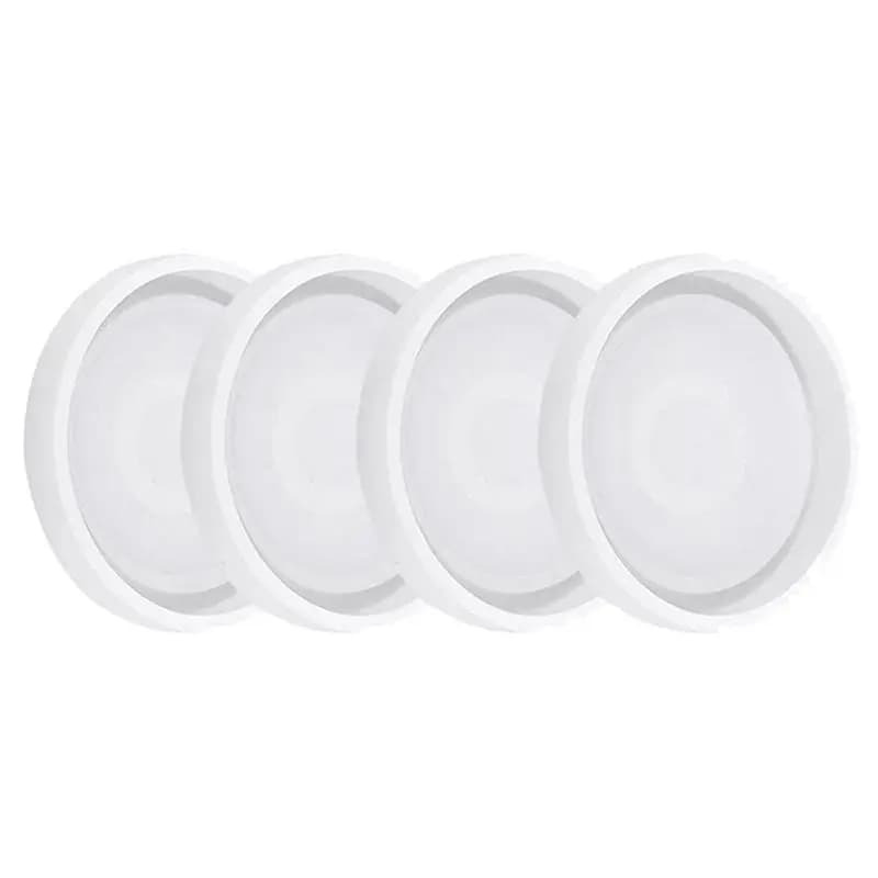 [Superx&KND]16 Pack Round Silicone Coaster Molds,Clear Epoxy Molds For Casting With Resin,Concrete,Cement And Polymer Clay