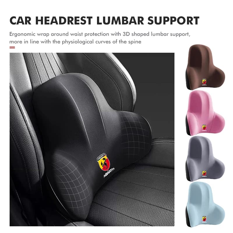 Car Headrest Support Seat Lumbar Cushion Soft Neck Pillow Pad For Abarth UNO Astra Bravo Panda Linea Freemont Strada Doblo
