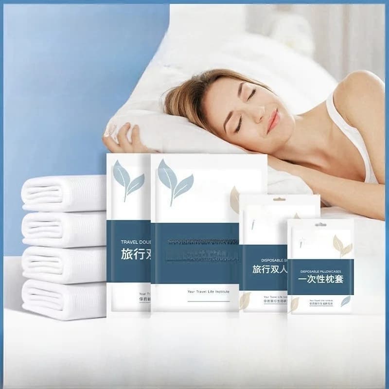 Set da Viaggio Essenziale: Asciugamani Monouso, Biancheria Intima, Calze Compressive e Accessori da Bagno Portatili in Cotone per Uomo e Donna