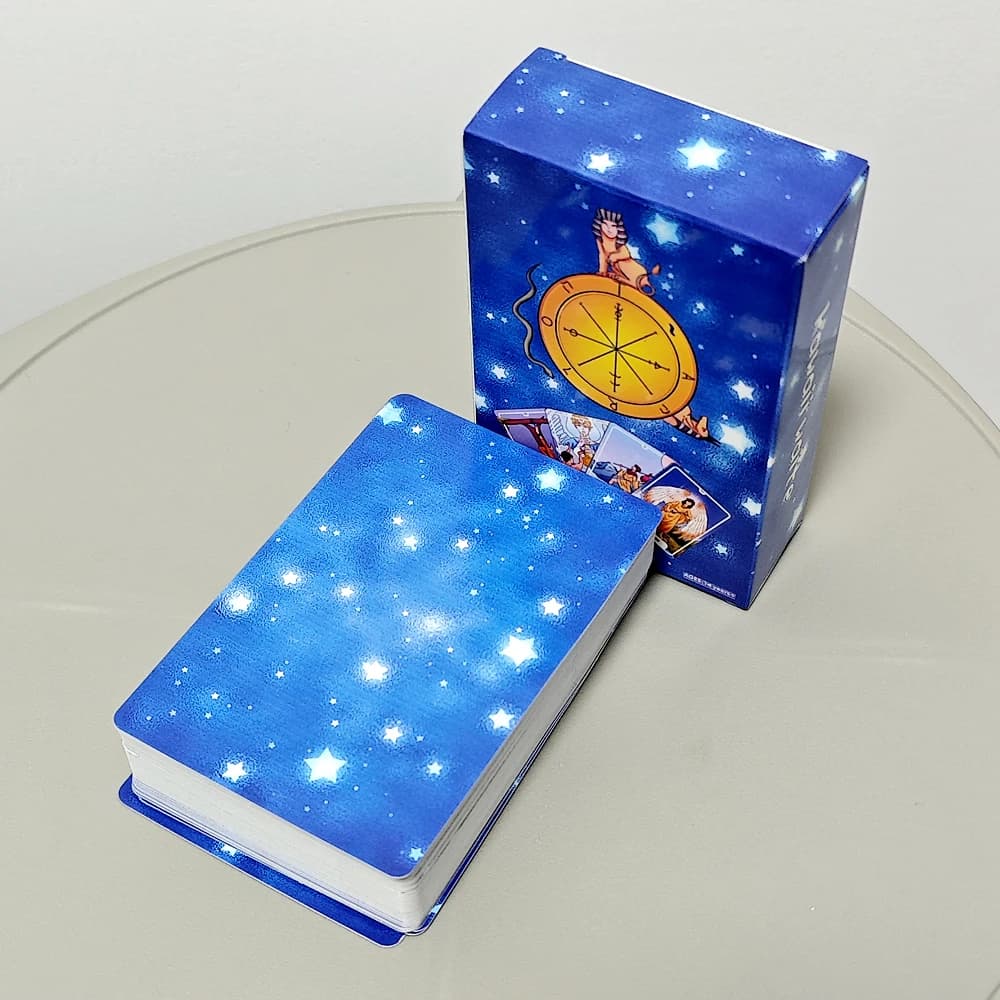 Mazzo di tarocchi Kawaii Waite da 10,3 * 6 cm 78 pezzi di simpatici cartoni animati di carte dei tarocchi