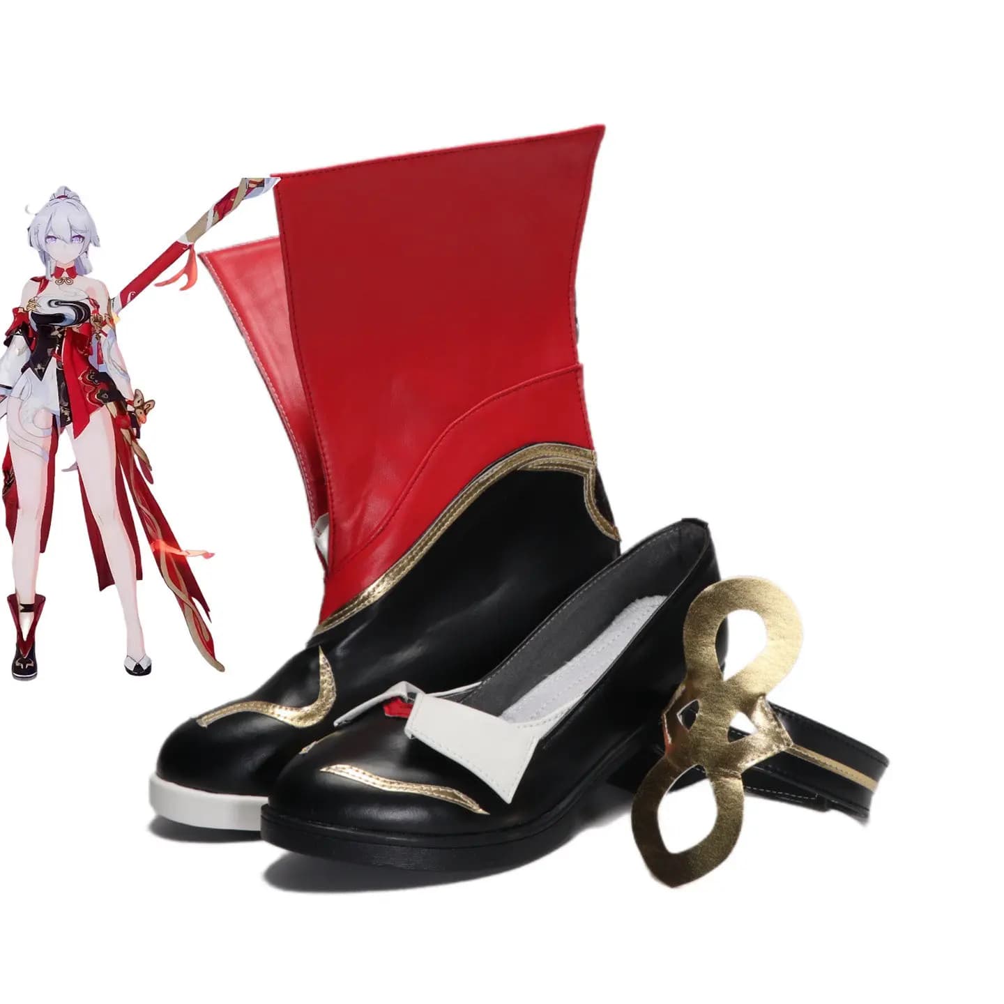 Honkai Impact 3 Kiana Kaslana Cosplay Shoes Stivali realizzati su misura