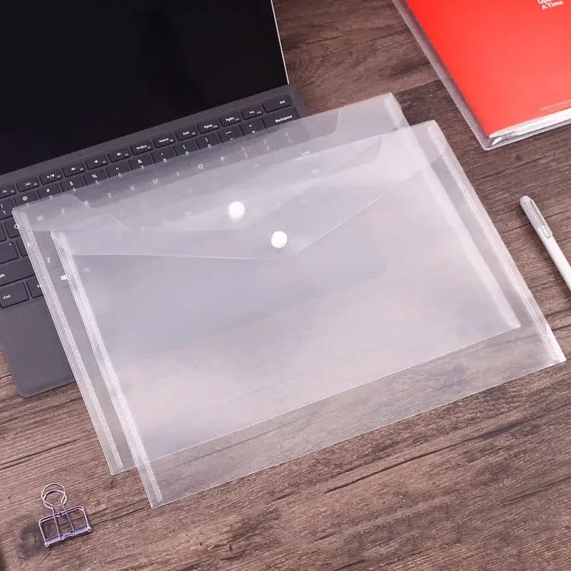 Cartella A5 in plastica trasparente 10-100 pezzi/set cartella A5 borsa per file borsa per file carta per ufficio forniture per ufficio