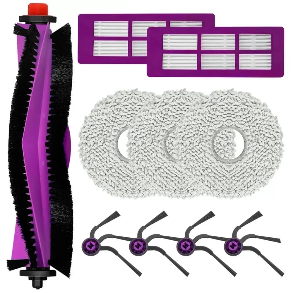 1 * Spazzola principale + 3 * Panni per mop + 4 * Spazzole laterali + 2 * Filtri Rimuove efficacemente lo sporco per laresar Clean Robot Aspirapolvere
