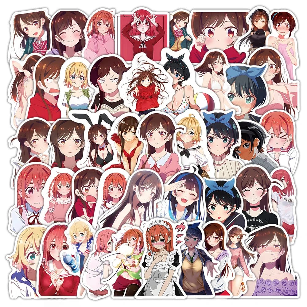 10/30/50pcs Anime Rent-a-Girlfriend Stickers Cute Mizuhara Chizuru Cartoon Graffiti Decals Sticker for Phone Luggage Skateboard