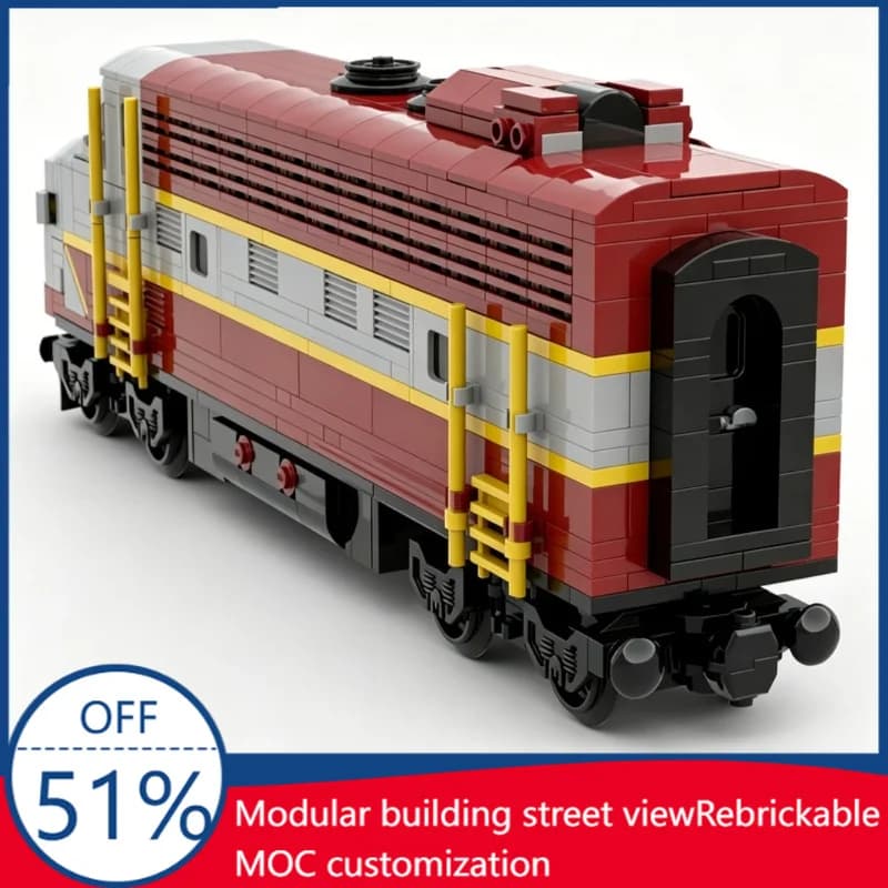 Set di Costruzioni Ferroviarie MOC da 773 Pezzi, Modello di Locomotiva EMD F9 Canadian Pacific, Blocchi Educativi per Assemblaggio, Regalo di Compleanno