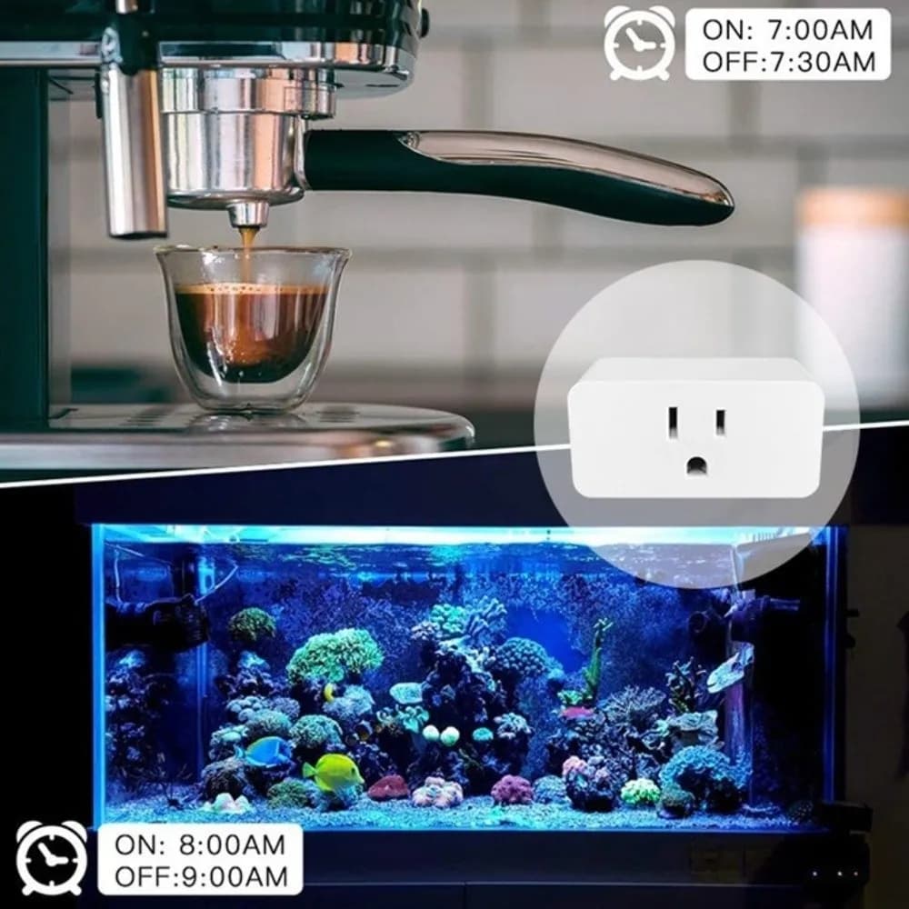 Remote Voice Control Mini WiFi Smart Plug 110-240V 10A American Spina Intelligent Plug US Overload Protection Remote Control