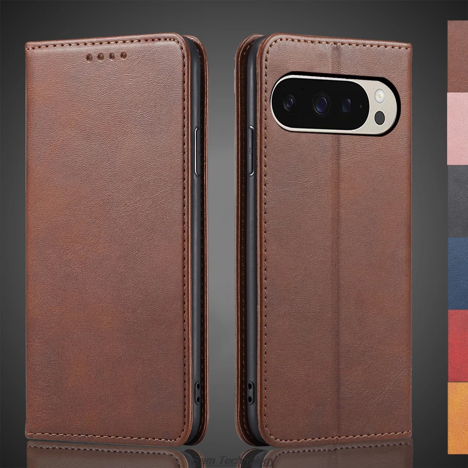 Custodia in pelle per attrazione magnetica per Google Pixel 9 Pro Pixel9 9Pro custodia Flip Cover portafoglio borse per telefono Capa Fundas Coque