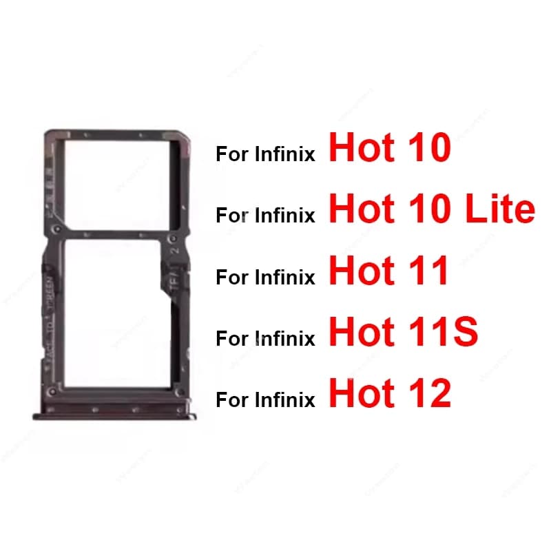 Per Infinix Hot 10 Lite 11 11S 12 X682 X657B X675 X6812 X6812B X6817 X6817B Vassoio di Schede Sim Lettore Supporto Parti di Ricambio