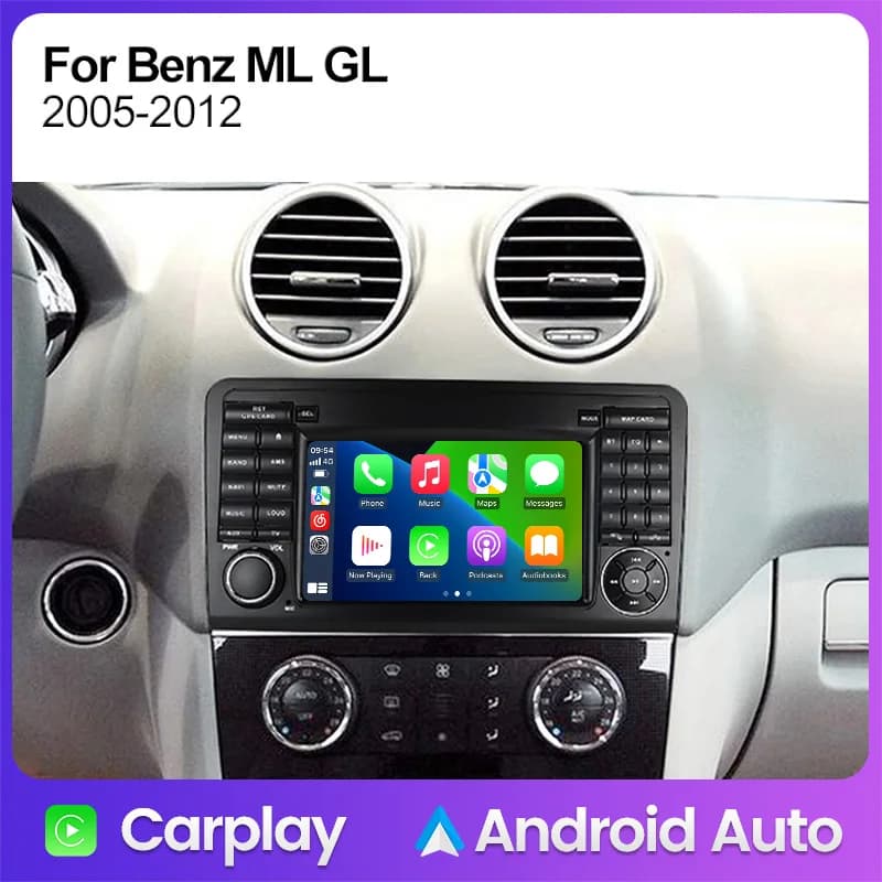 Autoradio Android 2 Din con Lettore Multimediale per Mercedes ML W164 X164 ML350 ML300 GL500 ML320 ML280 GL350, Navigazione GPS