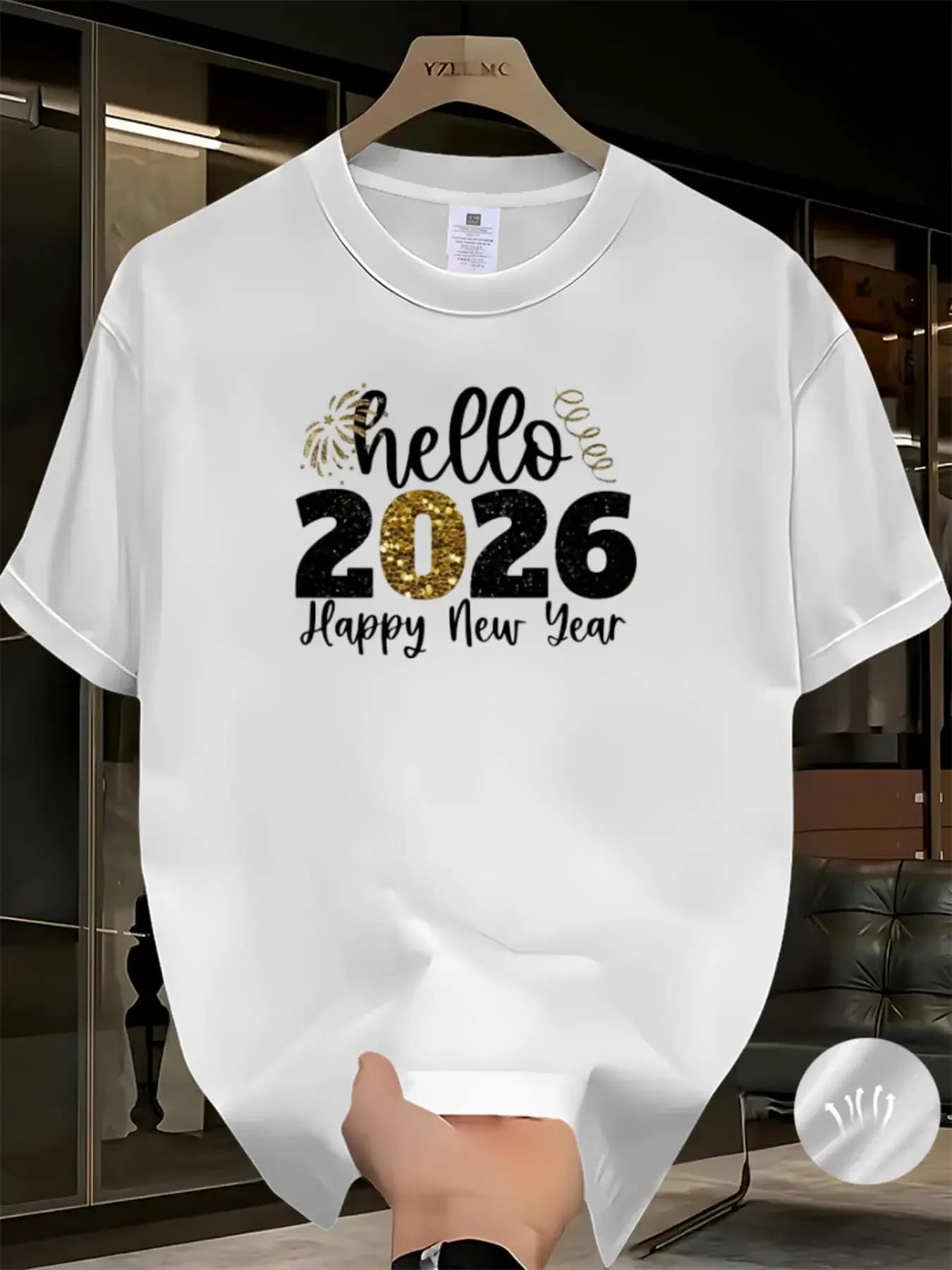 T-shirt da uomo con stampa girocollo T-shirt estiva casual per uomo unisex streetwear top 2026 pullover grafici