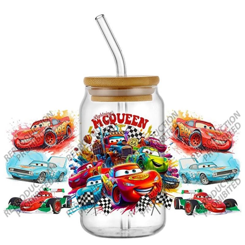 Adesivi UV DTF per auto, decorazioni per feste, decalcomanie fai da te, trasferimenti 3D, adesivi sigillanti UV DTF per tumbler, involucri UV DTF per tazze da 16oz
