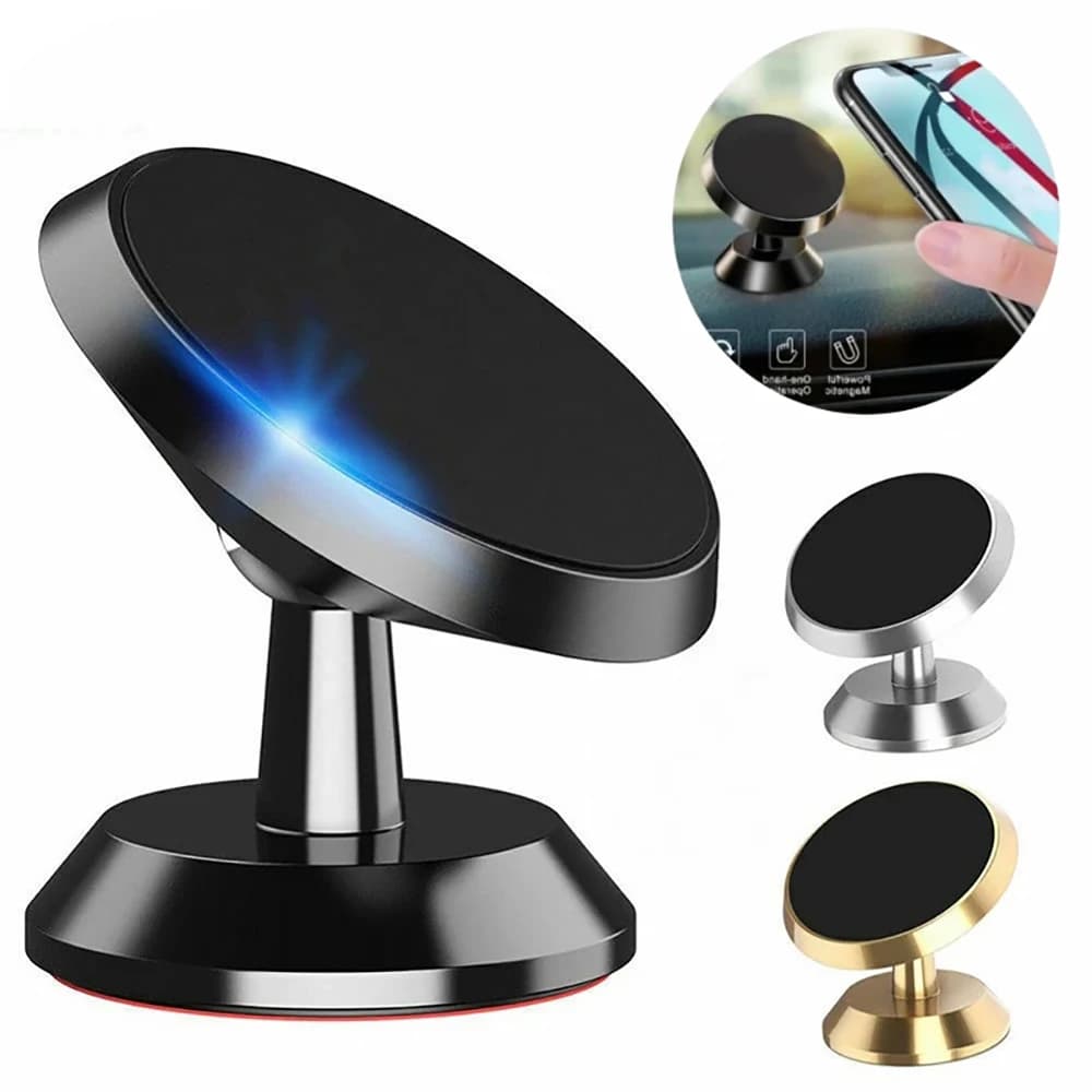 Universal Magnetic Support for Phone by Car, Mounting on Dashboard or Windscreen, Sticker for iPhone 17 16 15 14 Samsung Xiaomi Huawei