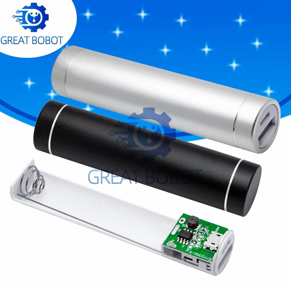 Kit fai da te Power Bank in metallo: nessuna saldatura richiesta! Include custodia, batteria 1X 18650, caricabatterie esterno USB 5V1A per smartphone