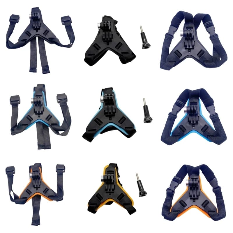 U75B Lightweight Motorcycle Camera Chin Strap Mount Secure Attachment For Action Cameras Adjustable Helmet Compatibility
