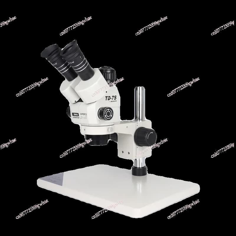 Microscopio trinoculare stereo industriale con ingrandimento continuo 7X-45X, riparazione di telefoni cellulari, lente d'ingrandimento ottica digitale PCB