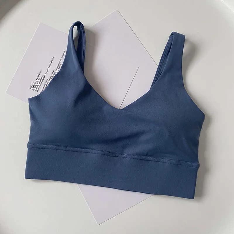 Sports bras for women's yoga V neck Detachable pectoral padding Spalline wide Comfort Breathable Race Cycling Yoga vest
