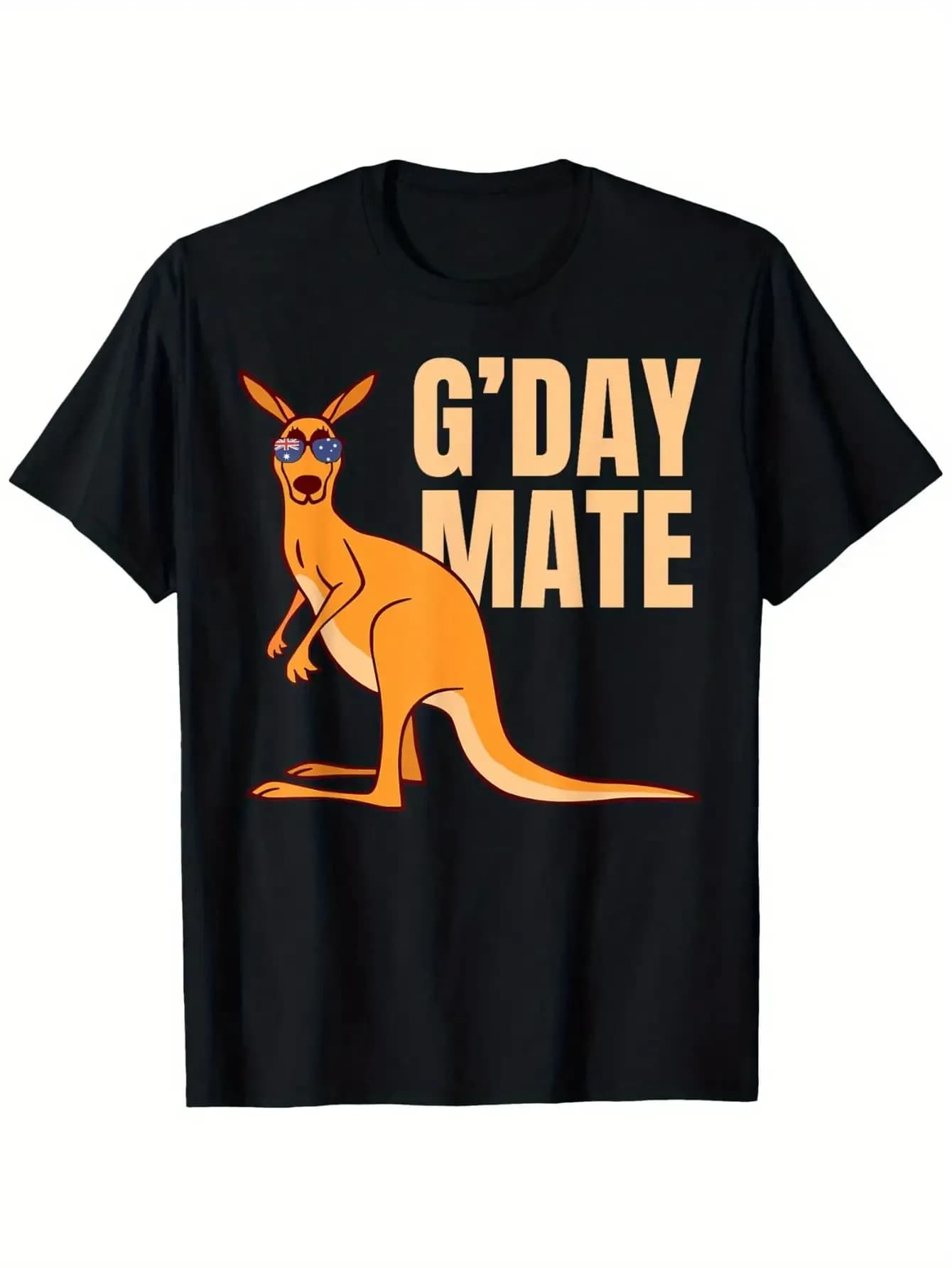 T-shirt da uomo divertente con stampa canguro australiano G'Day Mate - T-shirt slim fit in cotone traspirante, adatta per l'uso quotidiano