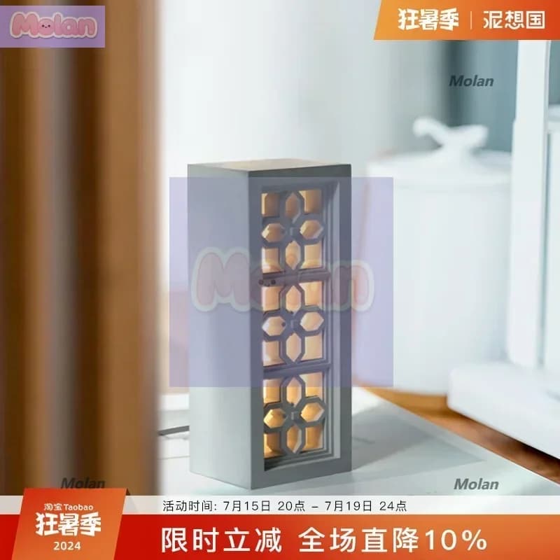 Nixiangguo originale fiore finestra luce notturna design in cemento lampada da scrivania retro studio comodino luce ambientale regalo per ragazza