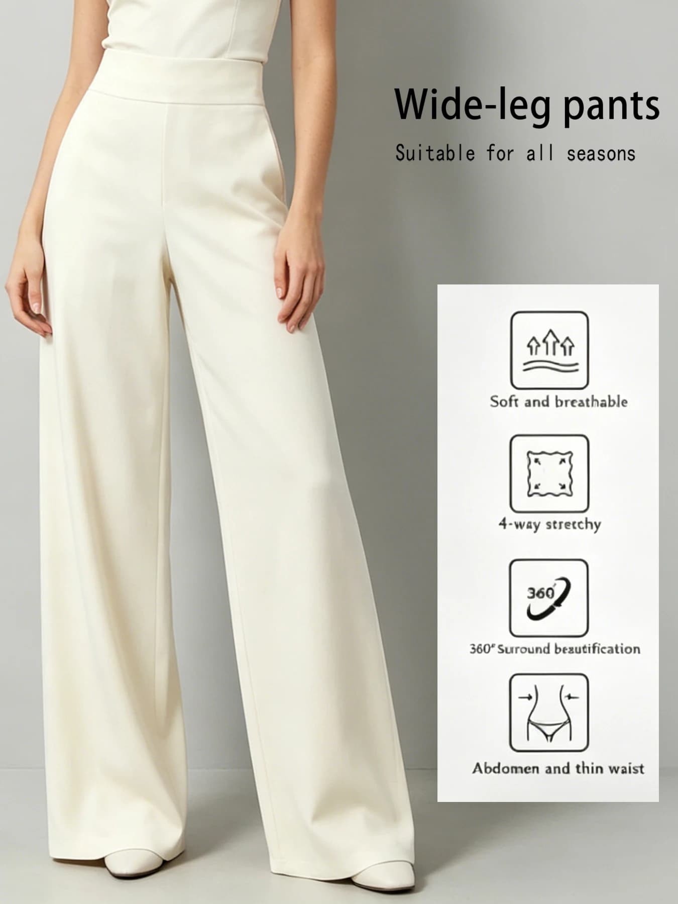 Pantaloni a Gamba Larga Tinta Unita da Donna, Leggings Yoga a Vita Media, Collant Fitness Effetto Nudo, Pantaloni Sportivi per Pilates e Corsa